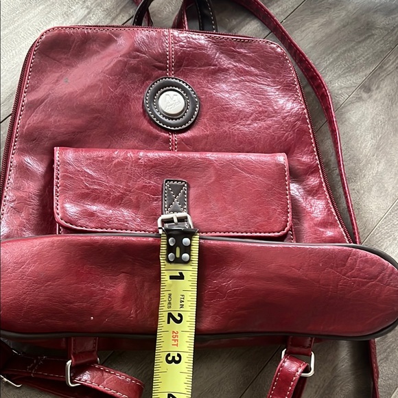 Mouflon Red Leather Mini Backpack - Picture 11 of 16